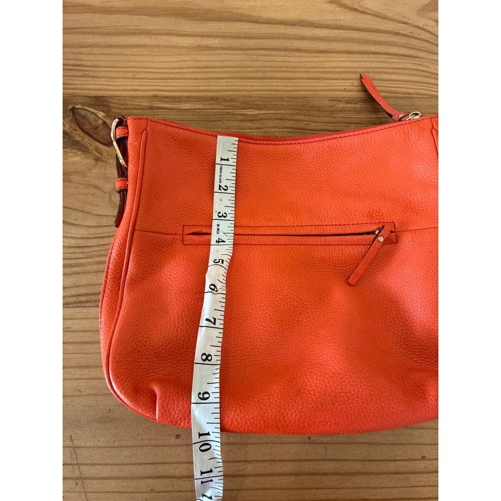 Kate Spade Orange Pebbled Leather Hobo Crossbody Bag PXRU4668